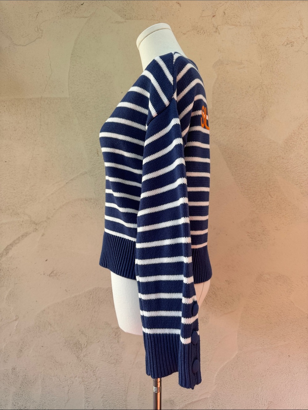 Kerri Rosenthal Sunshine Is a State of Mind Embroidered V-Neck Sweater Size XS - Picture 4 of 12